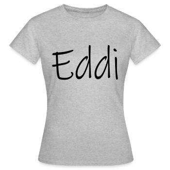 eddi - Frauen T-Shirt - Grau meliert - Vorne - AI Model Female 172 dark (172cm)