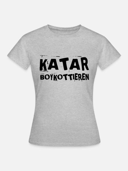 WM Katar - Frauen T-Shirt - Grau meliert
