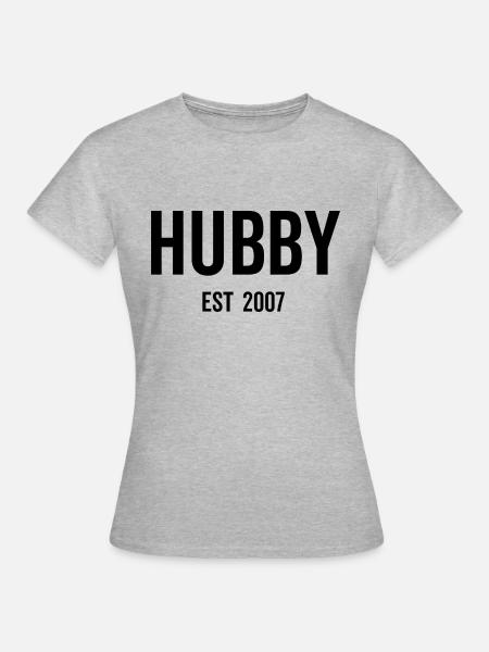 Hubby Est 2007 - Frauen T-Shirt - Grau meliert