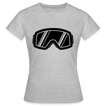 Ski Goggles - Women's T-Shirt - heather grey - Front - AI Model Female 172 dark (172cm)