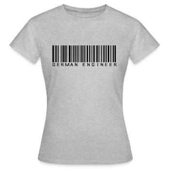 Ingénieur allemand - T-shirt Femme - gris chiné - Devant - AI Model Female 172 dark (172cm)