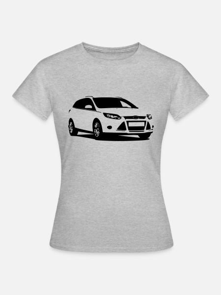 Focus - Frauen T-Shirt - Grau meliert