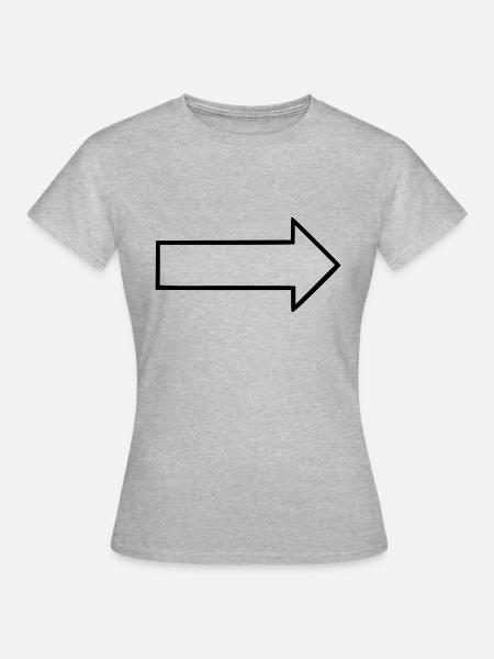 Pfeil - Frauen T-Shirt - Grau meliert