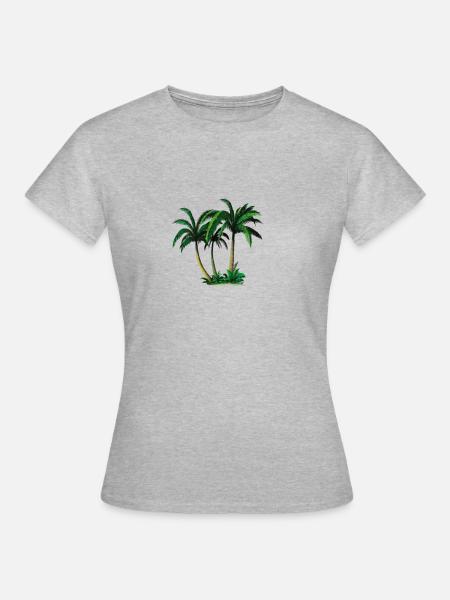 palms - Frauen T-Shirt - Grau meliert
