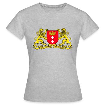 Armoiries de Gdansk - T-shirt Femme - gris chiné - Devant - AI Model Female 172 dark (172cm)