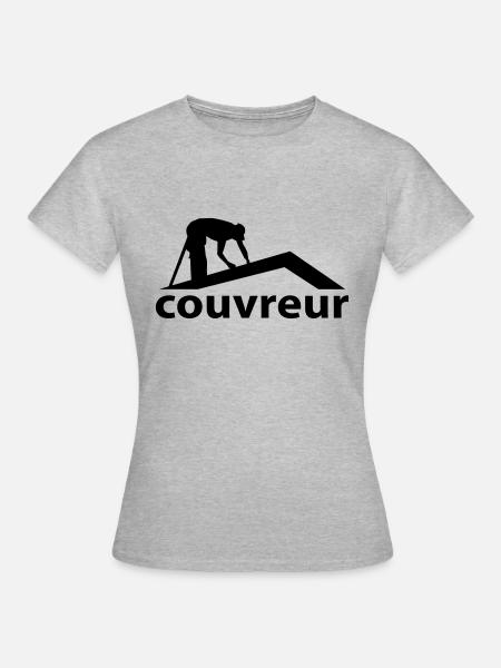 Dachdecker - Frauen T-Shirt - Grau meliert