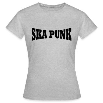 Ska lettrage - T-shirt Femme - gris chiné - Devant - AI Model Female 172 dark (172cm)