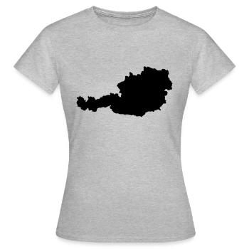 Austria Map - Women's T-Shirt - heather grey - Front - AI Model Female 172 dark (172cm)