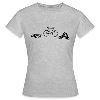 instrument triathlète - T-shirt Femme - gris chiné - Devant - AI Model Female 172 dark (172cm)