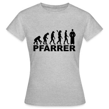 Pfarrer - Frauen T-Shirt - Grau meliert - Vorne - AI Model Female 172 dark (172cm)