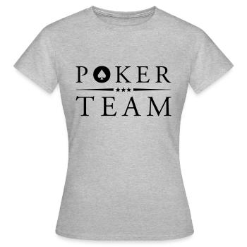 poker team pik - Frauen T-Shirt - Grau meliert - Vorne - AI Model Female 172 dark (172cm)