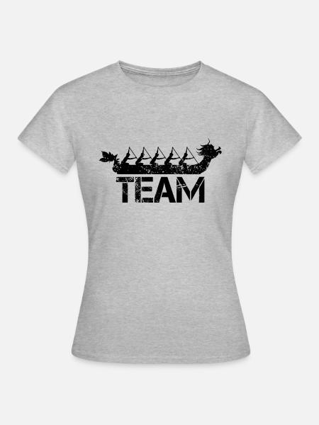 Drachenboot Team - Frauen T-Shirt - Grau meliert