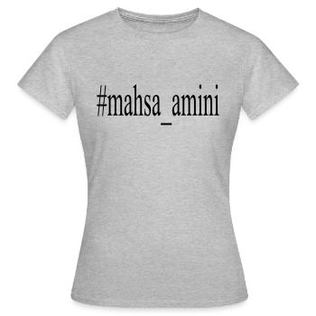 mahsa amini - Frauen T-Shirt - Grau meliert - Vorne - AI Model Female 172 dark (172cm)