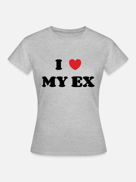 Ich liebe meinen Ex - Frauen T-Shirt - Grau meliert