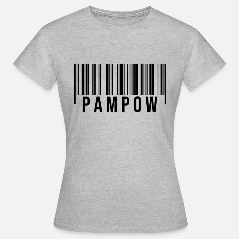 Pampow Strichcode - Frauen T-Shirt - Grau meliert