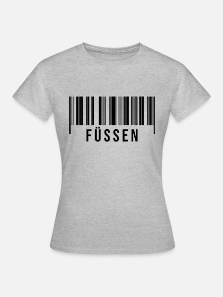 Füssen Bayern - Frauen T-Shirt - Grau meliert
