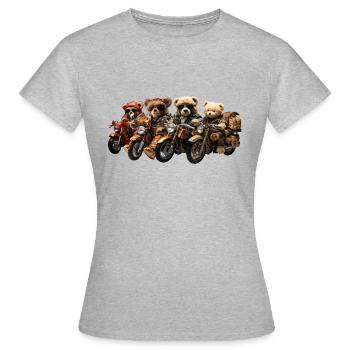 Moto, la liberté sur deux roues - T-shirt Femme - gris chiné - Devant - AI Model Female 172 dark (172cm)