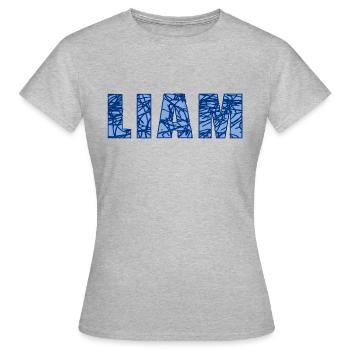 Liam Name - Women's T-Shirt - heather grey - Front - AI Model Female 172 dark (172cm)