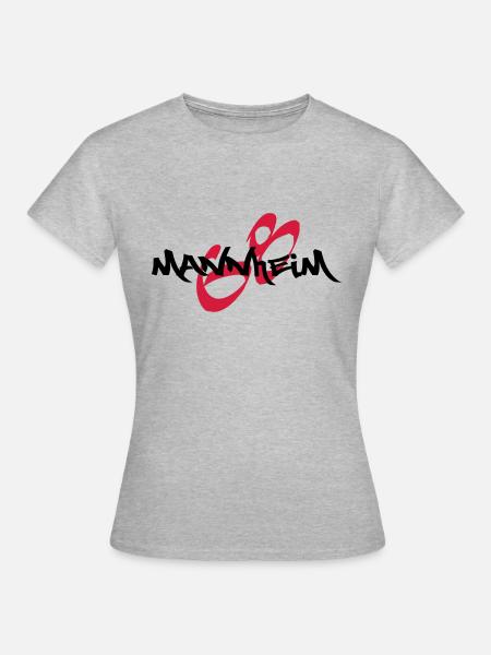 Mannheim-Graffiti - Frauen T-Shirt - Grau meliert