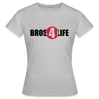 Bros 4 Life Logo Design - Frauen T-Shirt - Grau meliert - Vorne - AI Model Female 172 dark (172cm)