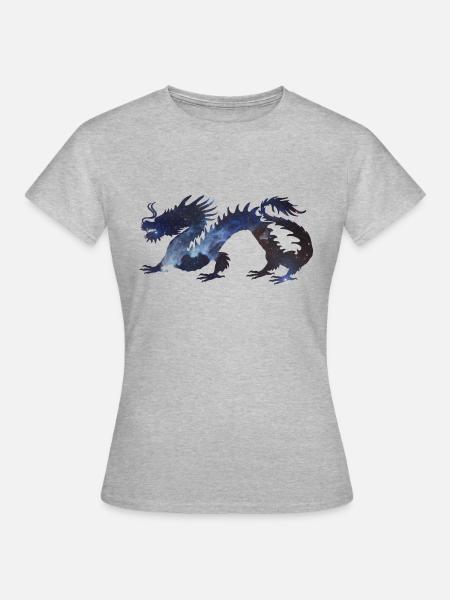 Chinesischer Drache - Frauen T-Shirt - Grau meliert