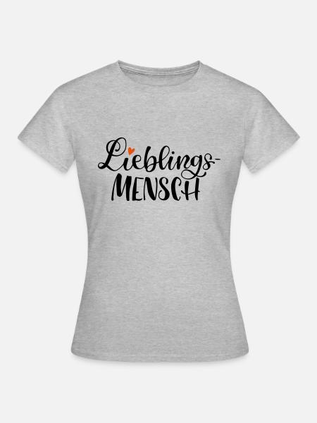 lieblingsmensch - Frauen T-Shirt - Grau meliert