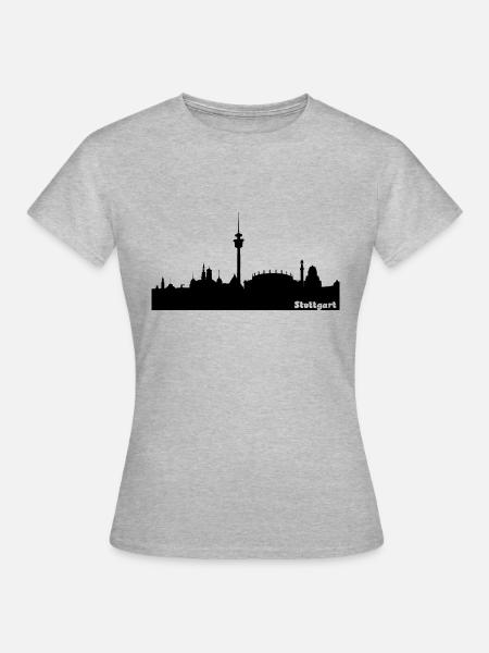 Stuttgart My Hood Shirt - Frauen T-Shirt - Grau meliert