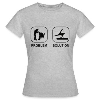 Gymnastics Floor Gymnastics Gymnastics Gymnastics Gymnastics Gymnastics - Women's T-Shirt - heather grey - Front - AI Model Female 172 dark (172cm)