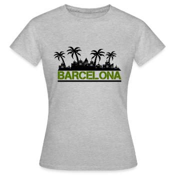 Barcelone - T-shirt Femme - gris chiné - Devant - AI Model Female 172 dark (172cm)