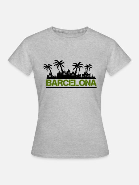 barcelona - Frauen T-Shirt - Grau meliert