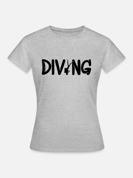 Tauchen Diving - Frauen T-Shirt - Grau meliert