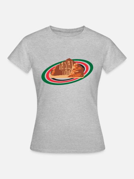 Petra Jordanien - Frauen T-Shirt - Grau meliert