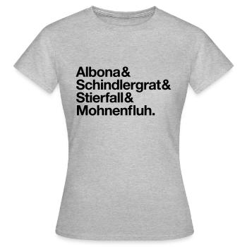 Freeride Arlberg - Women's T-Shirt - heather grey - Front - AI Model Female 172 dark (172cm)