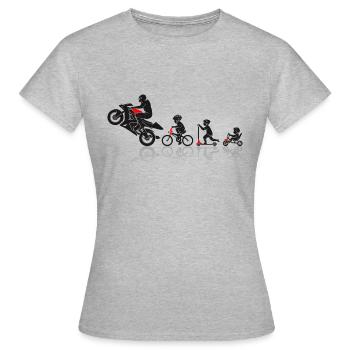 Biker-Entwicklung - Frauen T-Shirt - Grau meliert - Vorne - AI Model Female 172 dark (172cm)