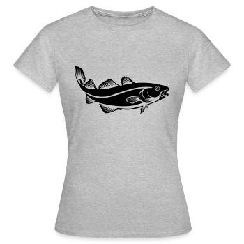 Dorsch - Frauen T-Shirt - Grau meliert - Vorne - AI Model Female 172 dark (172cm)