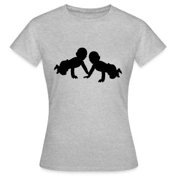 Baby - Women's T-Shirt - heather grey - Front - AI Model Female 172 dark (172cm)