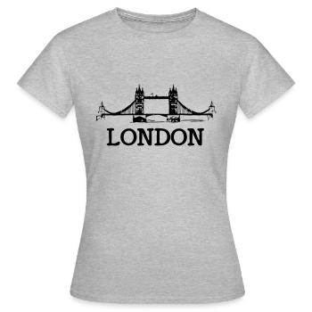 london - Women's T-Shirt - heather grey - Front - AI Model Female 172 dark (172cm)