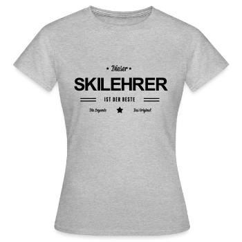 Bester Skilehrer - Frauen T-Shirt - Grau meliert - Vorne - AI Model Female 172 dark (172cm)