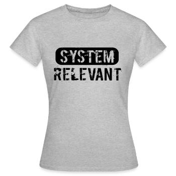 Système pertinent - T-shirt Femme - gris chiné - Devant - AI Model Female 172 dark (172cm)
