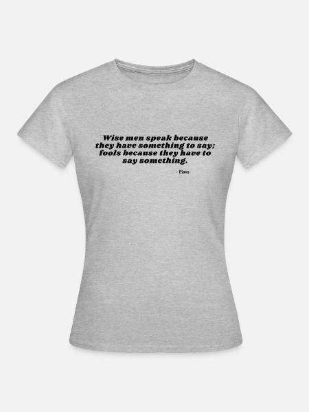 Weise Männer & Narren - Frauen T-Shirt - Grau meliert