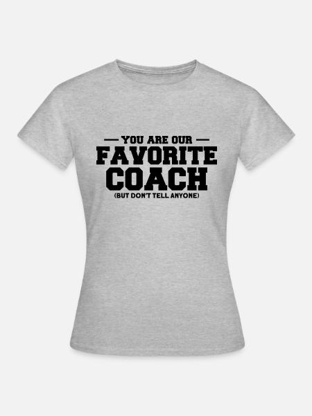 Sport Spieler Sport Trainer Coaches Geschenk - Frauen T-Shirt - Grau meliert