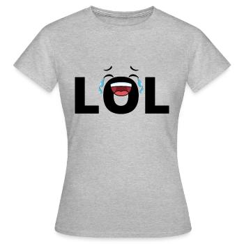 lol - T-shirt Femme - gris chiné - Devant - AI Model Female 172 dark (172cm)