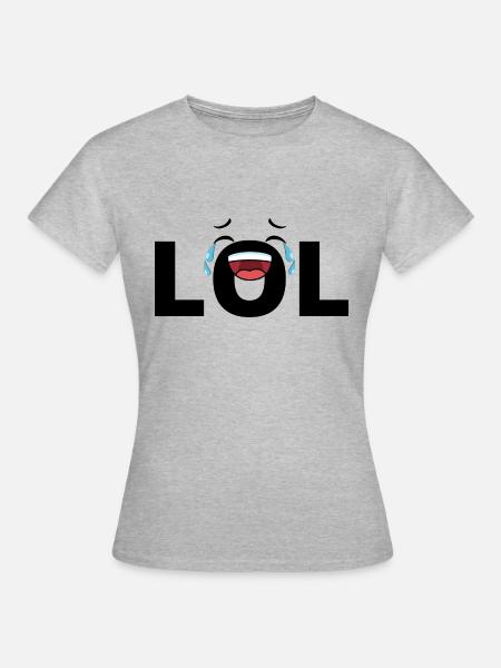 LOL - Vrouwen T-shirt - grijs gemêleerd