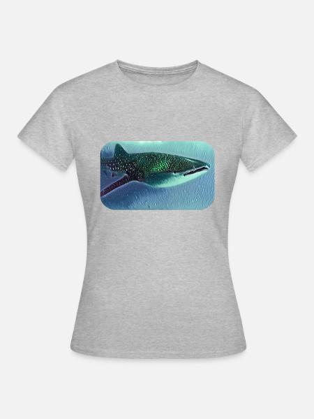 Walhai whale shark - Frauen T-Shirt - Grau meliert