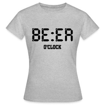 l'heure de la bière - T-shirt Femme - gris chiné - Devant - AI Model Female 172 dark (172cm)