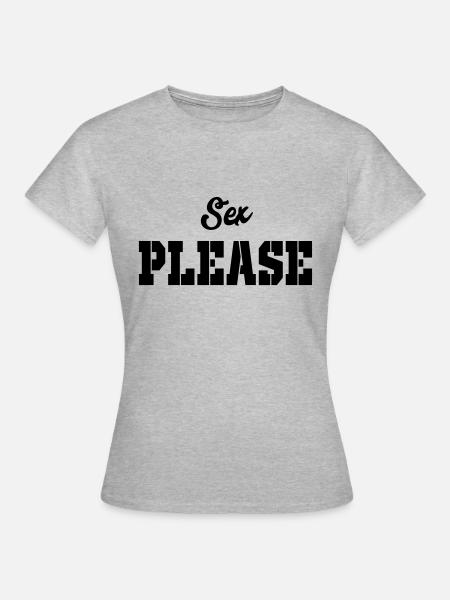 sex bitte - Frauen T-Shirt - Grau meliert