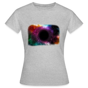 schwarzes Loch - Frauen T-Shirt - Grau meliert - Vorne - AI Model Female 172 dark (172cm)