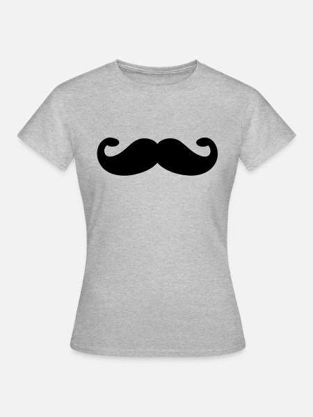 mustache - Women's T-Shirt - heather grey