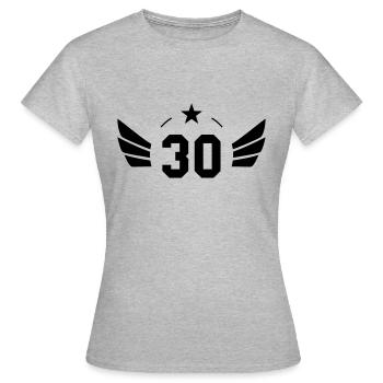30 Years - Women's T-Shirt - heather grey - Front - AI Model Female 172 dark (172cm)