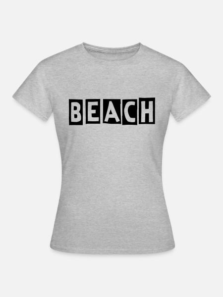 beach - Frauen T-Shirt - Grau meliert
